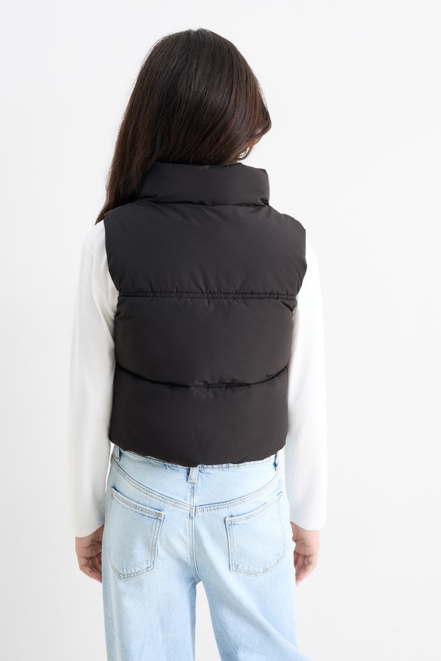Kinderen: meisjes - Bodywarmer - waterafstotend - zwart
