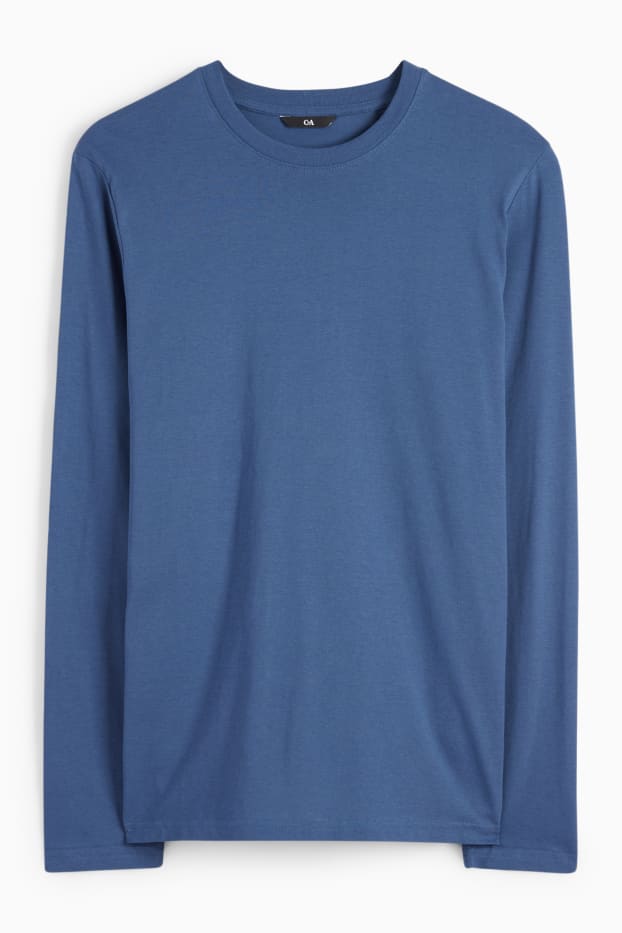 Uomo - Maglia a maniche lunghe - blu scuro