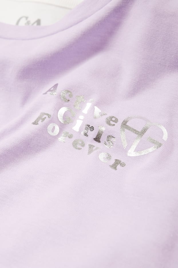 Kinder Mädchen - Set - Funktions-Shirt und -Top - 2 teilig - violett