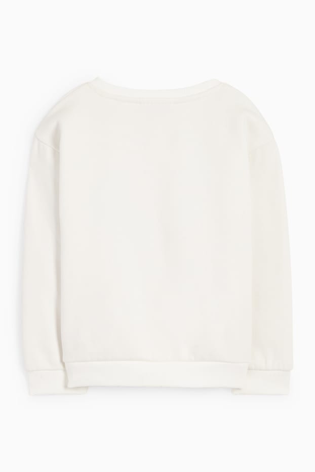 Kinderen: meisjes - Haas - sweatshirt - crèmekleurig