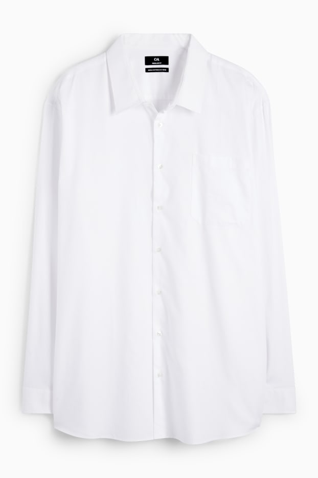 Men - Shirt - regular fit - kent collar - easy-iron - cremewhite