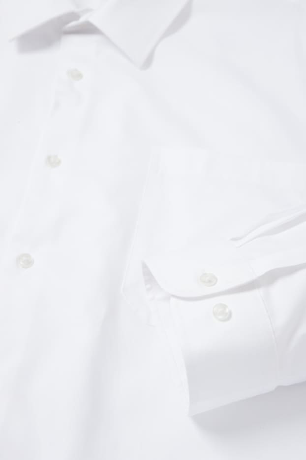 Men - Shirt - regular fit - kent collar - easy-iron - cremewhite