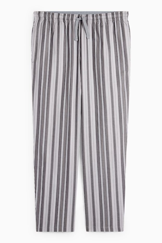 Bărbați - Pantaloni de pijama - cu dungi - gri