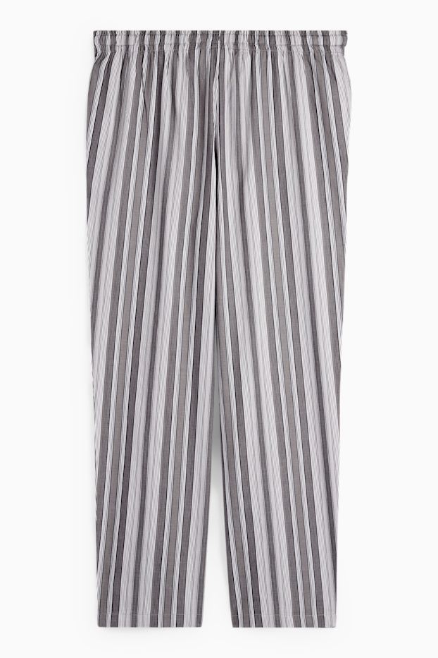 Bărbați - Pantaloni de pijama - cu dungi - gri