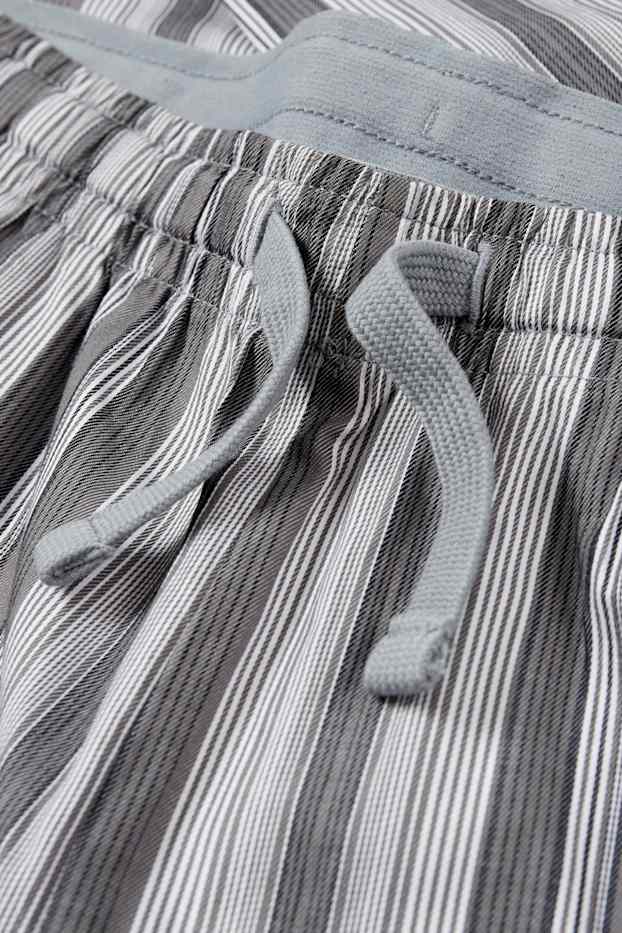 Bărbați - Pantaloni de pijama - cu dungi - gri