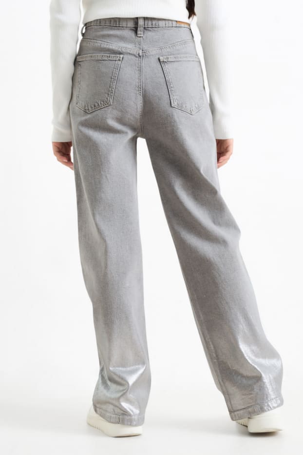Nena - Texans wide leg - texà gris clar