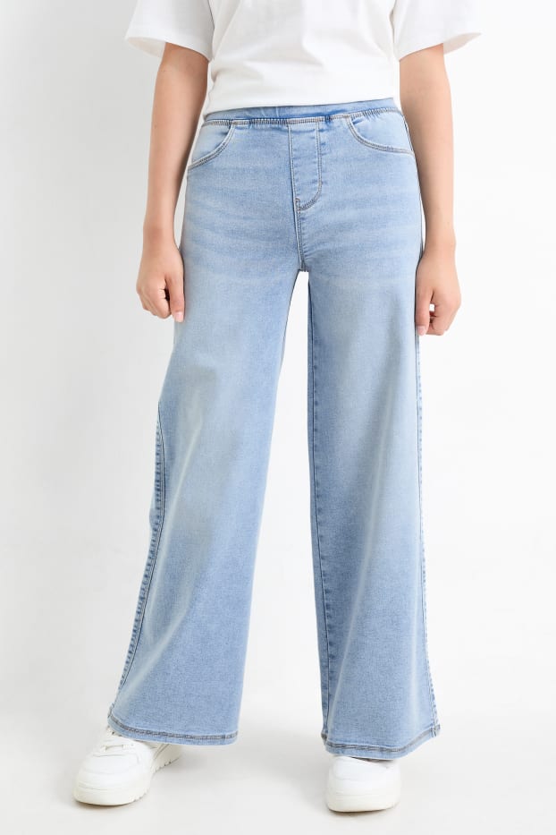 Nena - Texans jeggings wide leg - texà blau clar