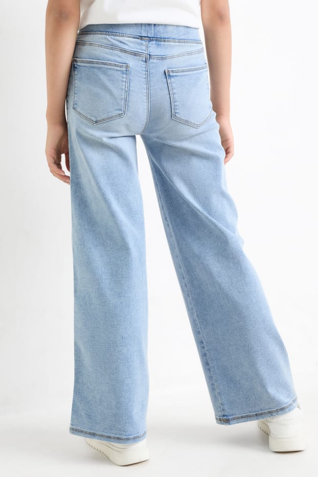 Nena - Texans jeggings wide leg - texà blau clar