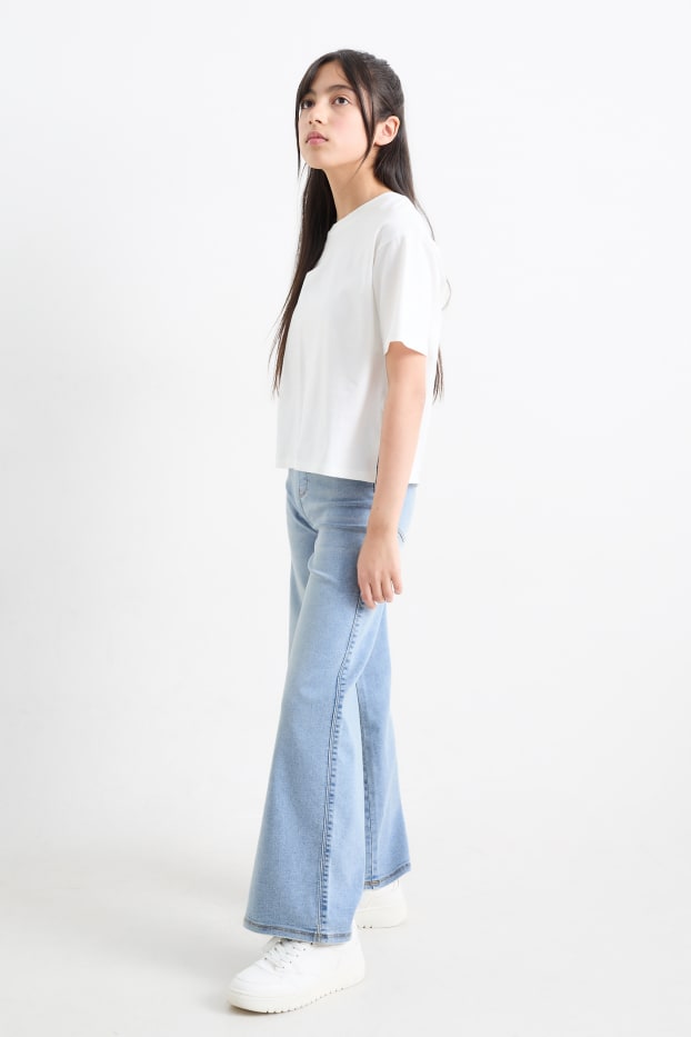 Nena - Texans jeggings wide leg - texà blau clar