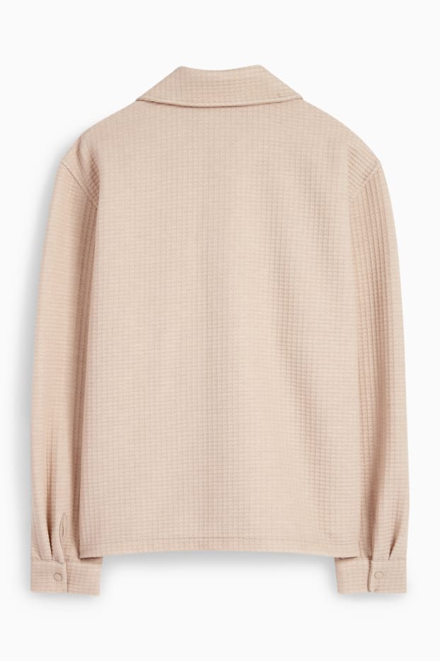 Hommes - Veste-chemise - texturée - beige
