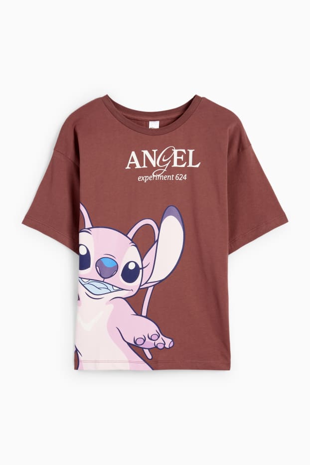 Kinder Mädchen - Lilo & Stitch - Kurzarmshirt - braun