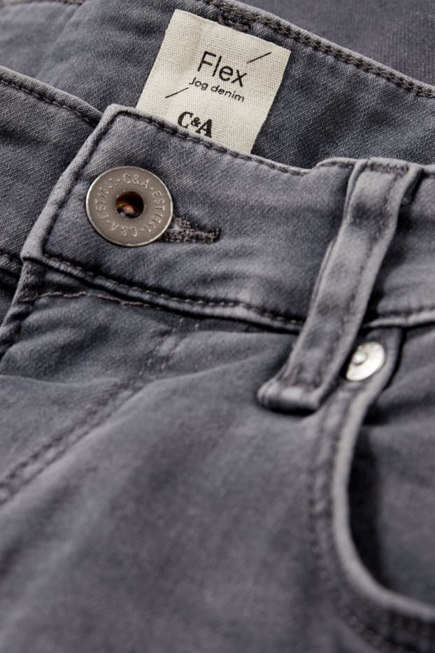 Men - Slim jeans - Flex jog denim - LYCRA® - denim-gray