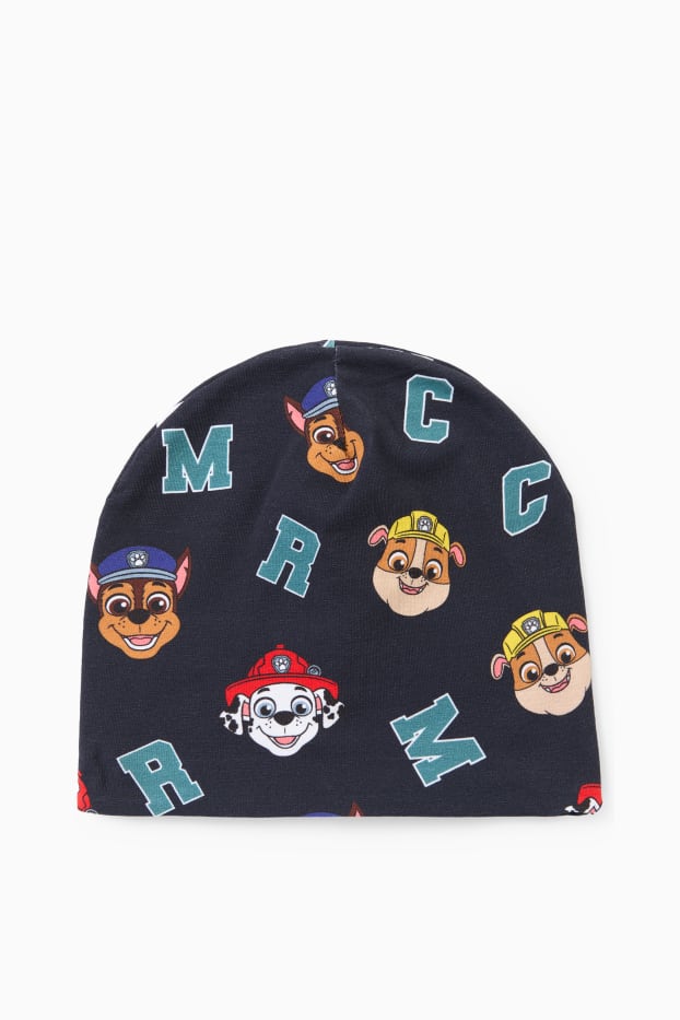 Kinderen: jongens - PAW Patrol - Chase, Marshall, Rubble - beanie - donkerblauw