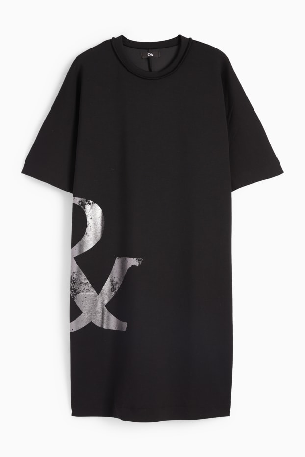 Women - T-shirt - dress - black