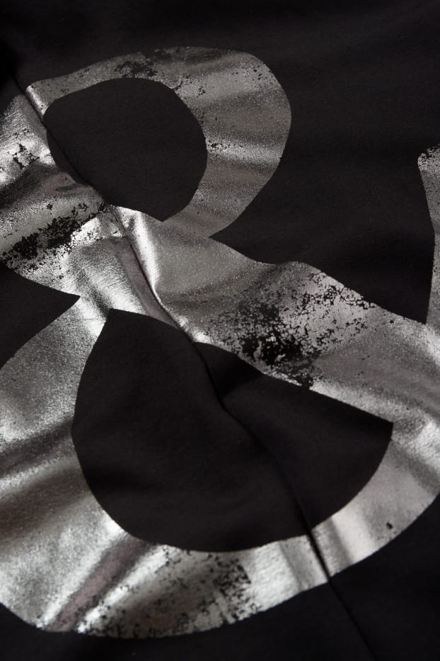 Women - T-shirt - dress - black