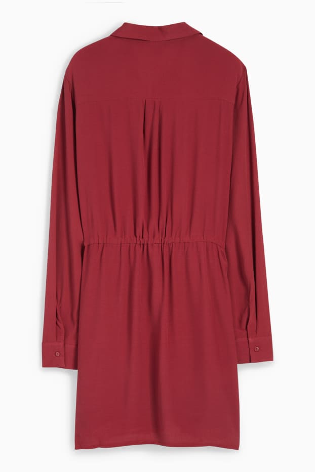 Dona - Vestit camiser - vermell fosc