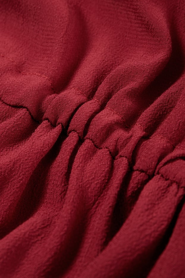 Dona - Vestit camiser - vermell fosc