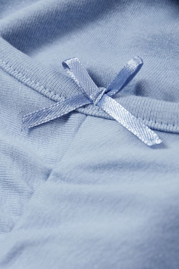 Women - Cropped long sleeve top - blue