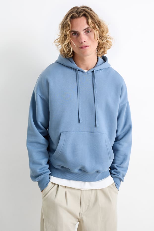 Men - Oversized hoodie - blue