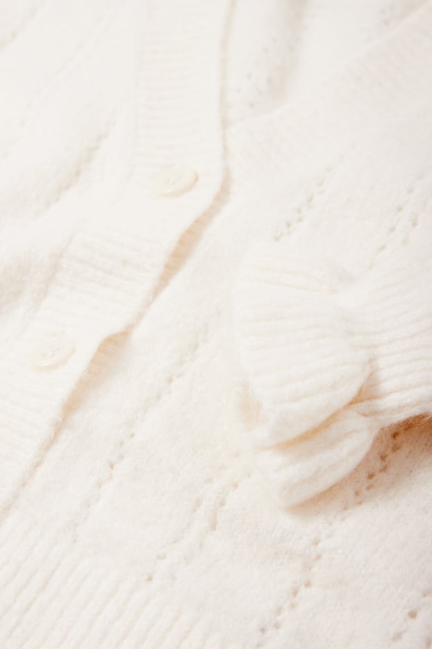Enfants filles - Gilet en maille - crème
