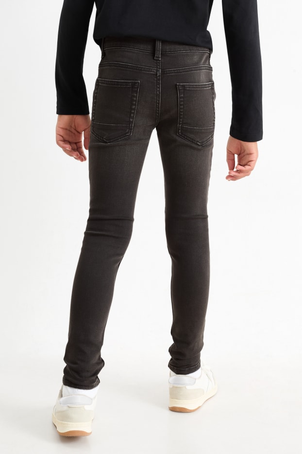 Kinderen: jongens - Skinny jeans - jeansdonkergrijs