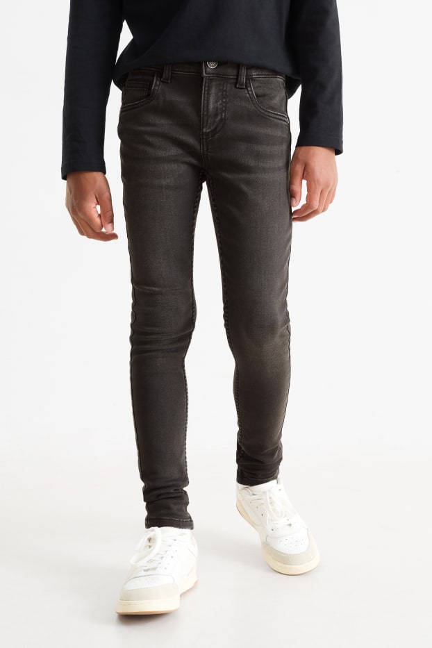 Kinderen: jongens - Skinny jeans - jeansdonkergrijs