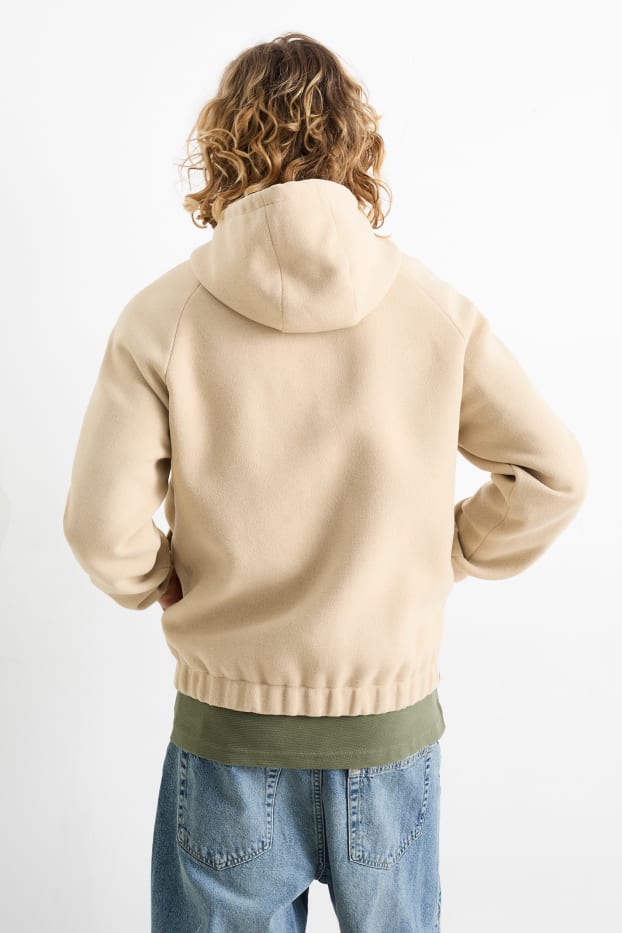 Uomo - Giacca con cappuccio - beige