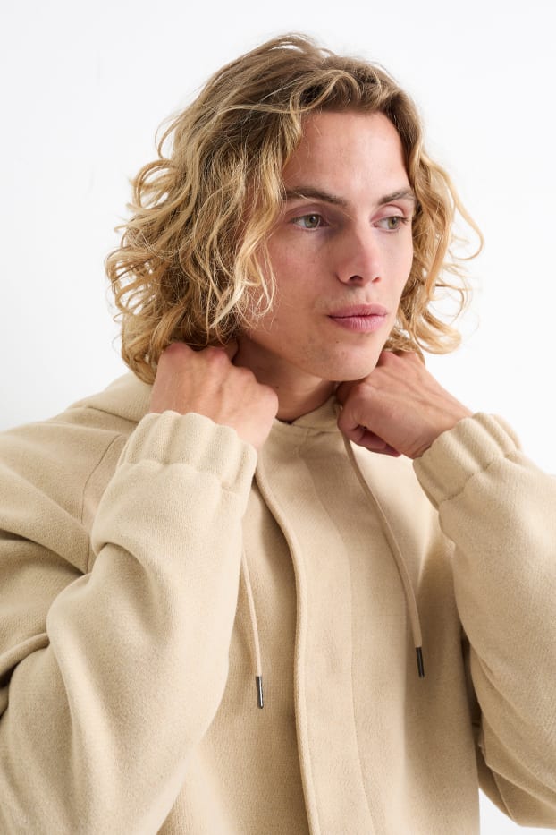 Uomo - Giacca con cappuccio - beige