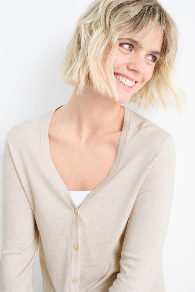 Women - Cardigan - light beige