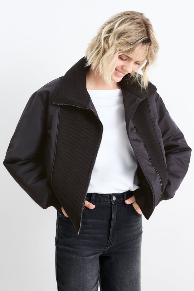 Femmes - Blouson aviateur - noir
