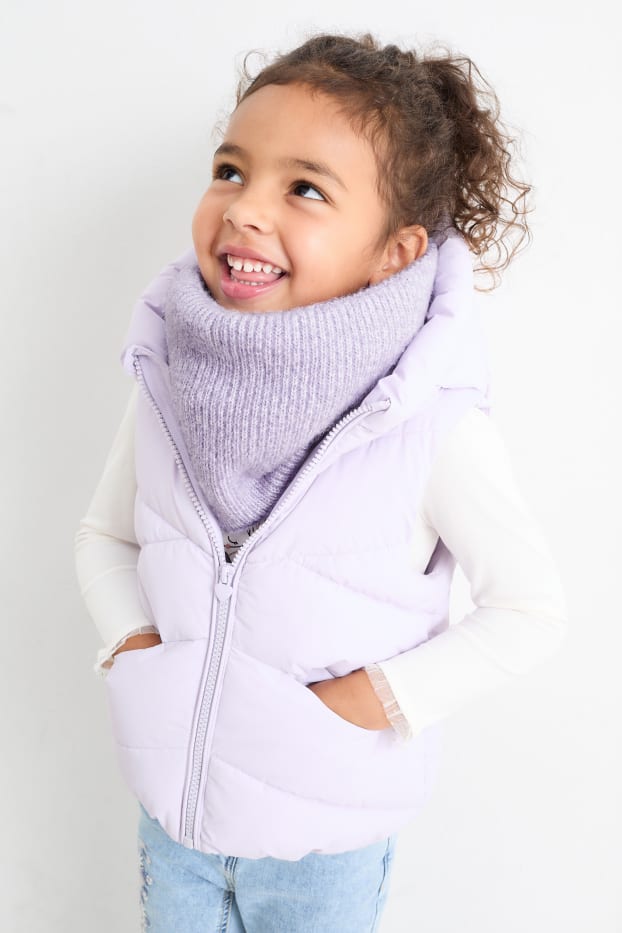 Kinder Mädchen - Loop Schal - violett-melange