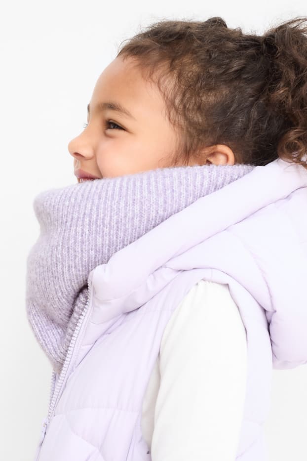 Kinder Mädchen - Loop Schal - violett-melange