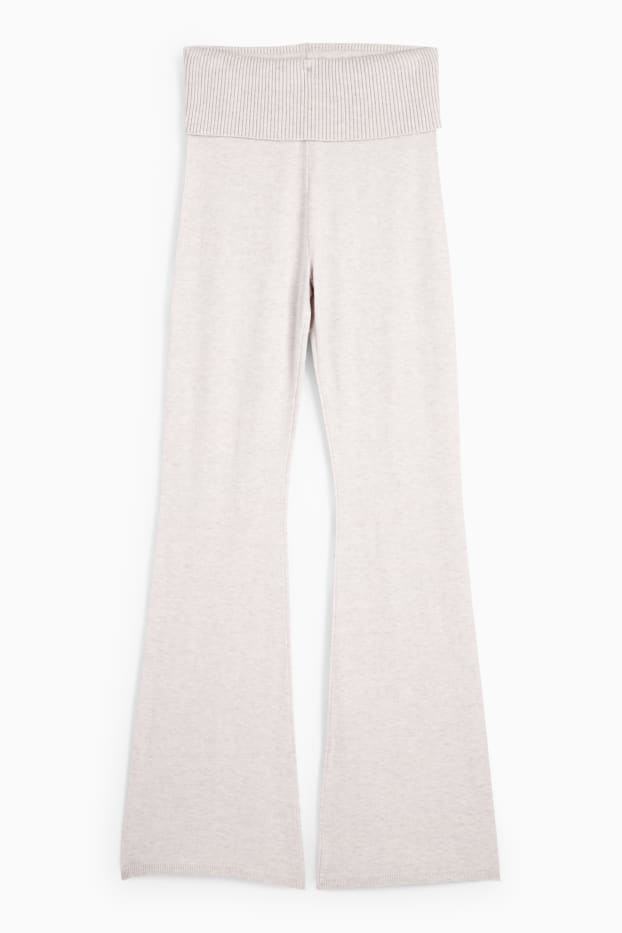 Femmes - Flared legging de maille - gris