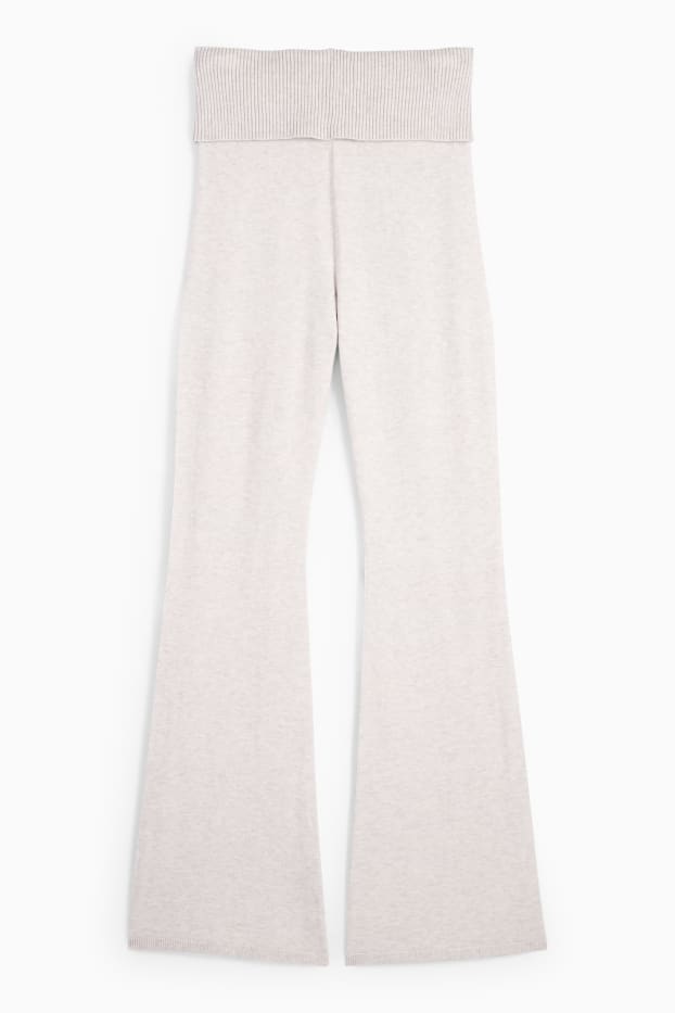 Femmes - Flared legging de maille - gris