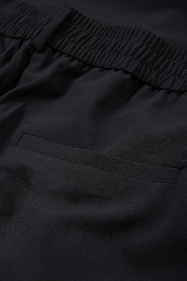 Dames - Pantalon - high waist - wide leg - zwart