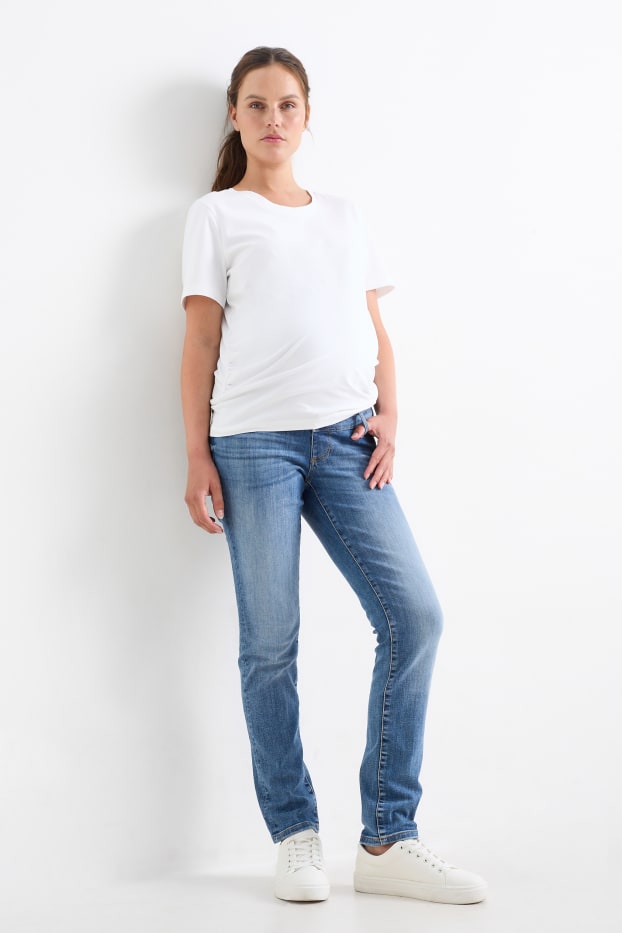Damen - Umstandsjeans - Slim Jeans - jeansblau