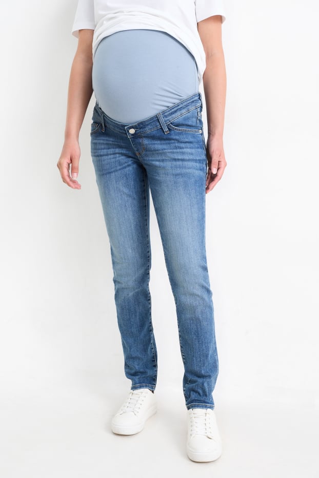 Damen - Umstandsjeans - Slim Jeans - jeansblau