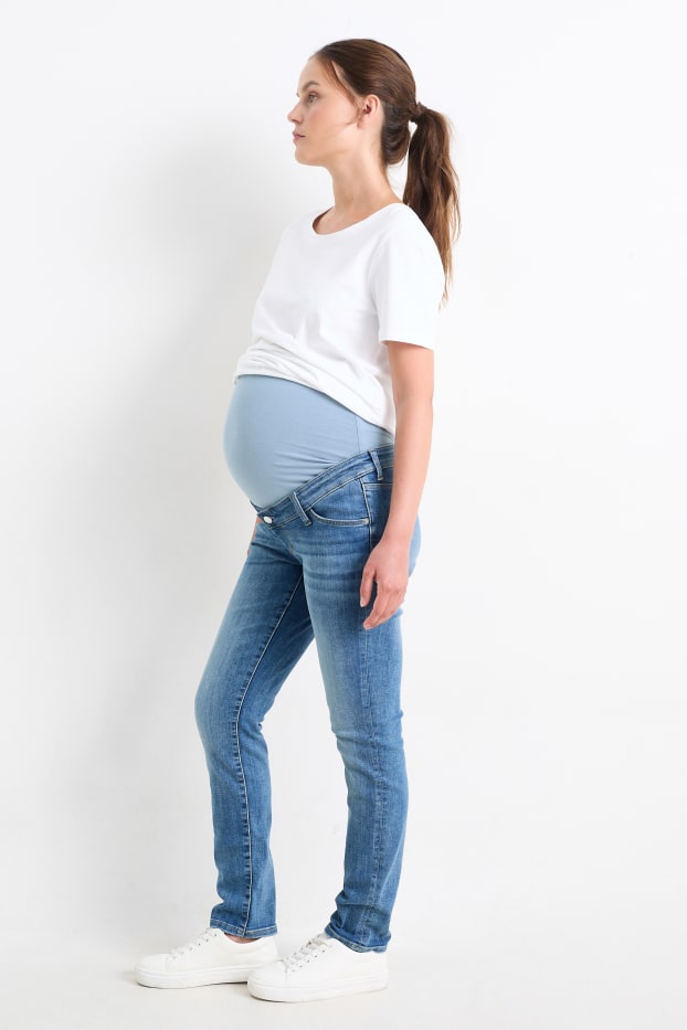 Damen - Umstandsjeans - Slim Jeans - jeansblau
