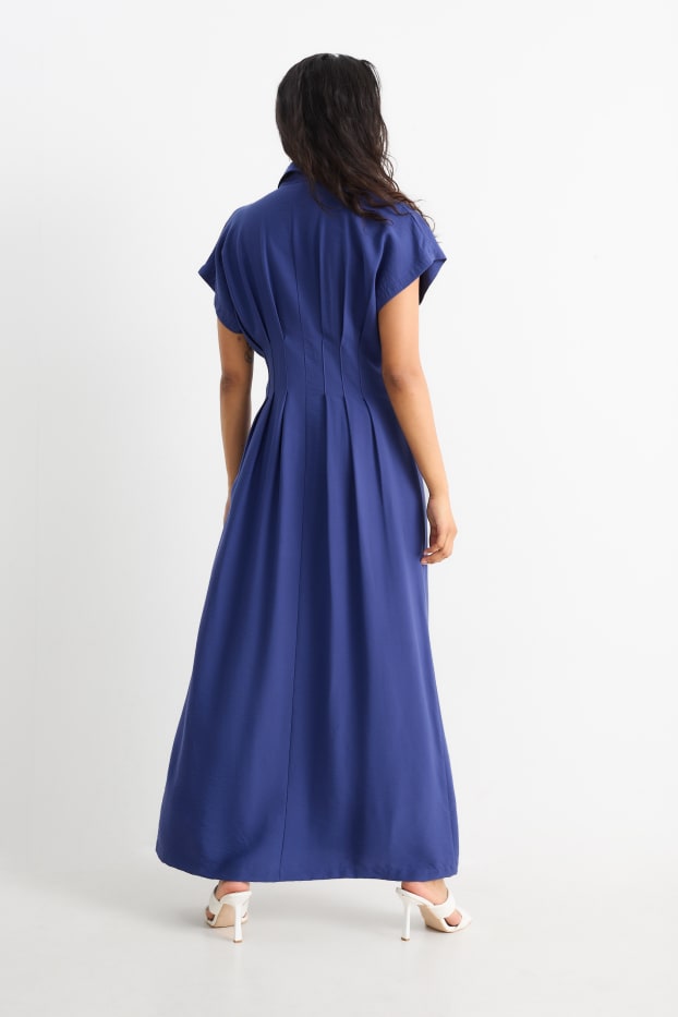 Femmes - Robe-chemisier - bleu foncé
