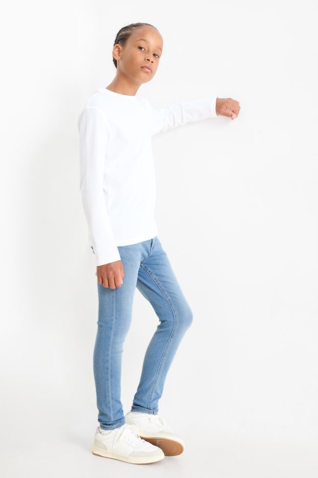 Nen - Paquet de 2 - skinny jeans - cinturilla extraestreta - texà blau