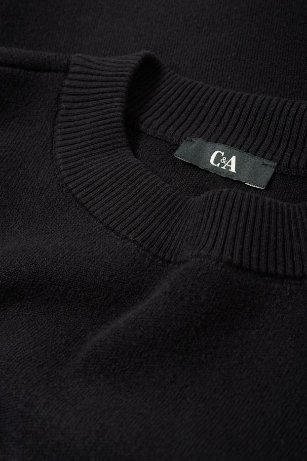 Women - Cropped jumper - black