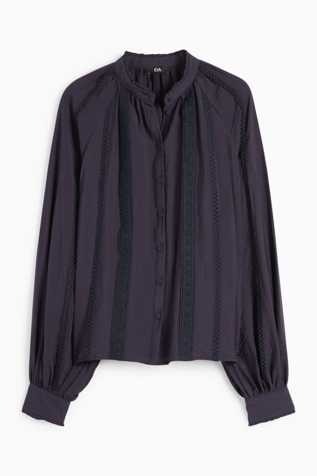 Dames - Blouse - donkerblauw