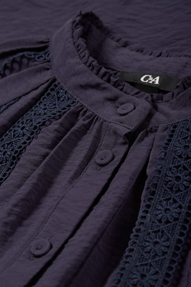 Dames - Blouse - donkerblauw