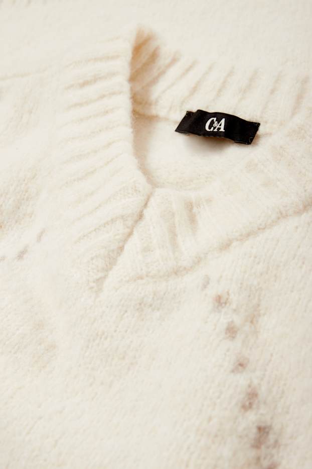 Femei - Pulover - cu model - verde mentă