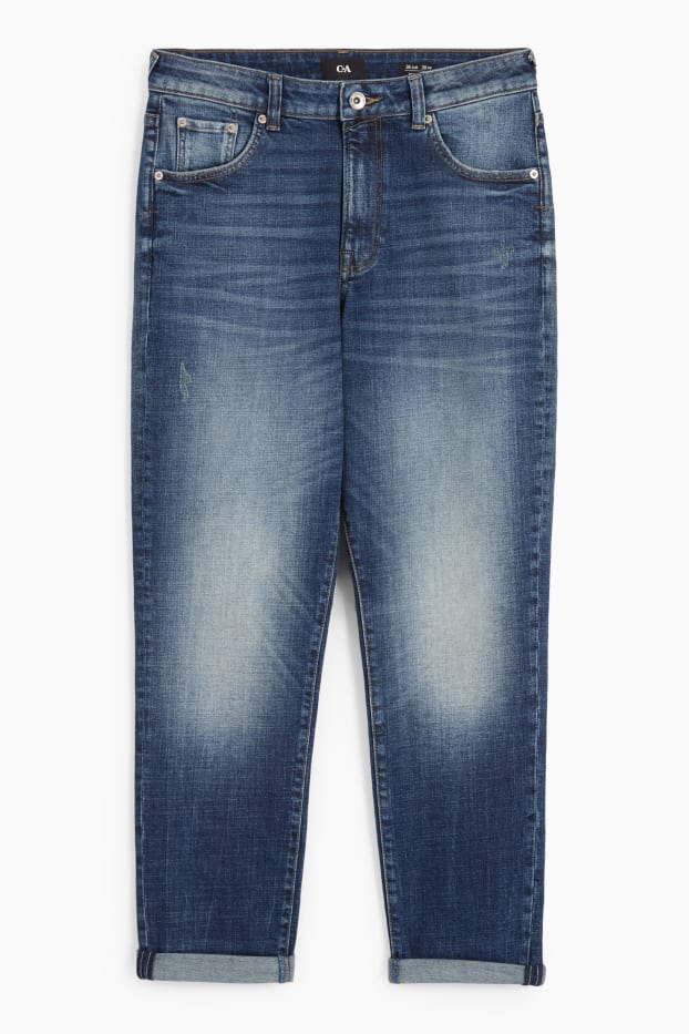Women - Boyfriend jeans - mid-rise waist - LYCRA® - denim-dark blue