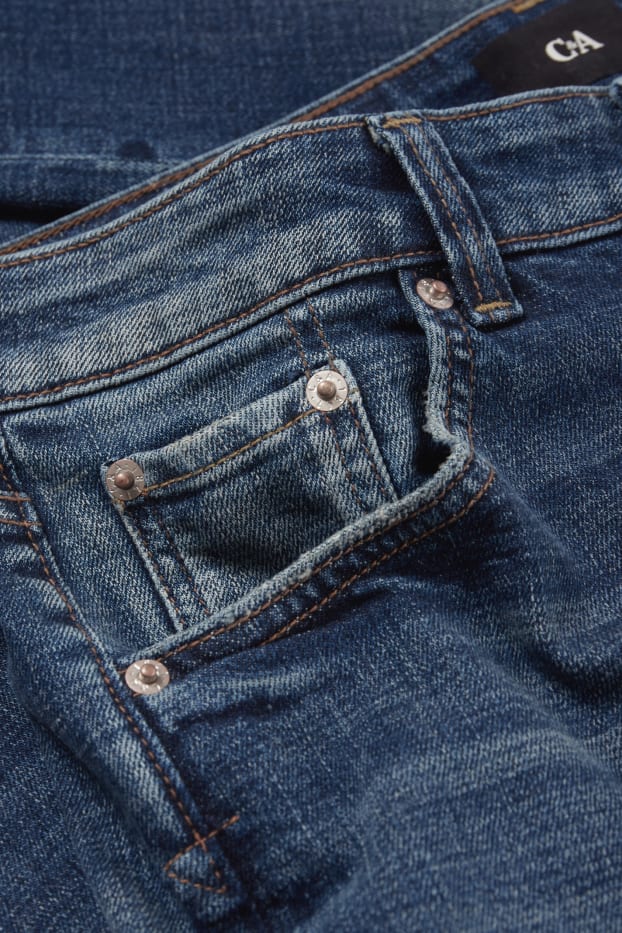 Women - Boyfriend jeans - mid-rise waist - LYCRA® - denim-dark blue