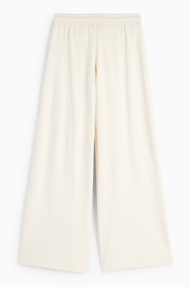 Dámské - Teplákové kalhoty - krémově bílá