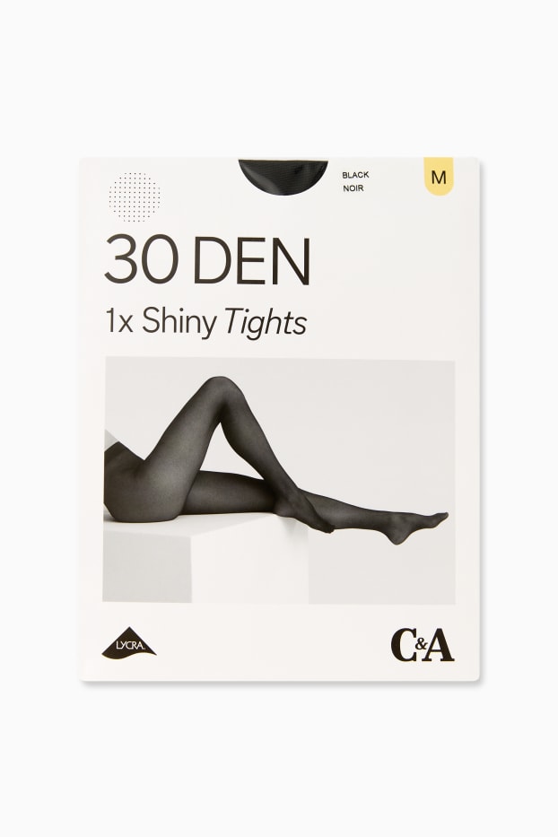 Dames - Panty - LYCRA® - 30 DEN - zwart