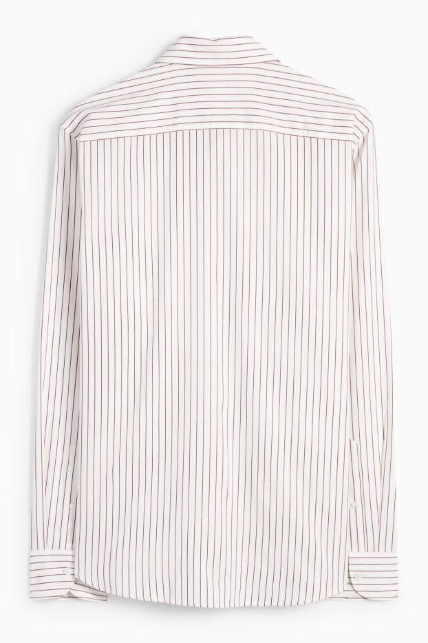 Uomo - Camicia - regular fit - collo all'italiana - a righe - bianco