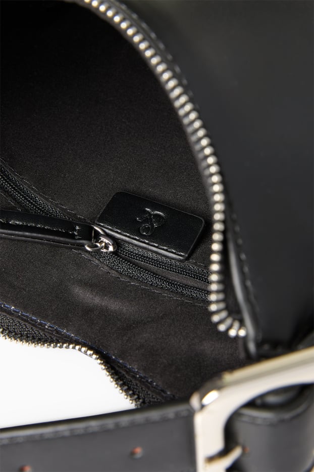 Women - Shoulder bag - faux leather - black